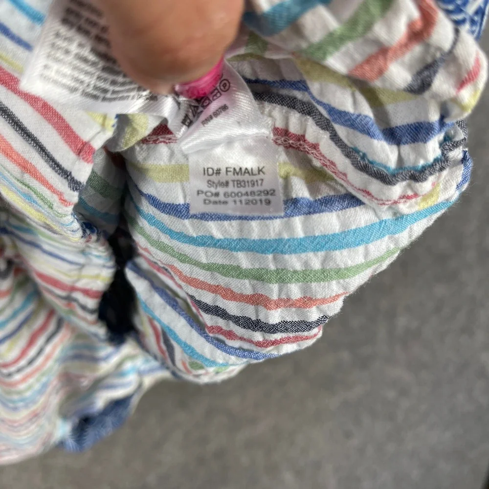 Tommy Bahama Seersucker Shorts Mens Large Multicolor Striped Cotton Drawstring